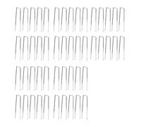 Heavy Duty U Shaped Garden Stakes | 50Pcs Galvanized Steel Landscape Pins | Sturdy Tent Stakes/Ground Anchors/Lawn Fabric Nails | 4x10cm, 0.4mm Thickness
