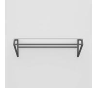 Heavy Duty Wall Mounted Garment Rack Armadio nizer Multi funzionale Display Shelf per Negozio di Abbigliamento Metallo Galleggiante Display Hanger Robusto Camera da letto Rack per vestiti nization 90