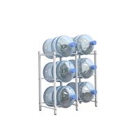 Heavy Duty Water Jug Rack per 4-10 bottiglie, portabottiglie rimovibile, 2-5 ripiani rack per ufficio, soggiorno