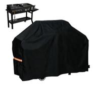 Heavy Grill Guard, Fastening Strap Design, 145x61cm Outdoor BBQ Shield, Oxford Fabric Cooker Case Kit, Patio Smoker Accessory with Windproof Buckles, Barbecue Protector Use for Backyard Camping Beach