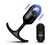Heavy Hitters Vibrating Weighted Silicone Anal Plug Large Black