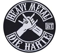 Heavy Metal è la robusta toppa da motociclista da applicare Heavy Metal Death Metal Festival Music Dark Punk distintivo Rocker Fan Applicazioni DIY Cuccia/Outdoor Festival 90 x 90 mm