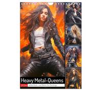 Heavy Metal-Queens. Wilde Rock- und Metal-Girl Paintings (Wandkalender 2026 DIN A4 hoch), CALVENDO Monatskalender: Rockin' Maidens zeigen Power und Leidenschaft