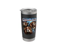 Heavy Metal Rock Band Cavalier King Charles Spaniel Lover Bicchiere termico in acciaio inox doppia parete