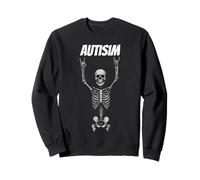 Heavy Metal Skeleton Rocker Apparel Autisim Apparels Funny Felpa