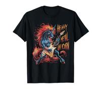 Heavy Metal Unicorno Musica Rock Regalo Umorismo Conto Fata Maglietta