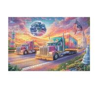Heavy Truck Galaxy Starry Rompicapo 1000 Pezzi Per Decorazione Murale Grande Formato Cartone Rigido Panoramico Per Pareti Ampie Stampa Ad Alta Definizione 1000 PCS（75x50cm）
