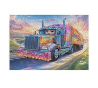 Heavy Truck Night Scene Puzzle 300 Pezzi Multicolore Paesaggi Classici Rompicapo Sfida Difficile Impossibile Giochi Da Tavolo Familiare Regalo Natale 300 PCS
