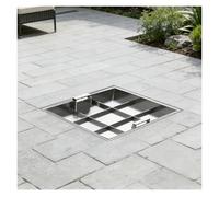 HeavyDuSteel - Copertura per botola per giardino, 52 x 52 cm e soluzione per drenaggio