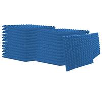 Heavyoff 24 pezzi Pannelli Fonoassorbenti Pannelli Insonorizzanti Stanza Acustico Ritardante di Fiamma per Podcasting, Studi di Registrazione, Uffici 30x30x2,5cm, Blu