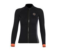 Heavyoff Donna Muta da 3 mm a manica lunga Zip Frontale Ultra-Stretch per immersioni, surf, snorkeling e nuoto