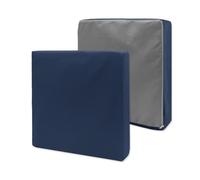 Heavyoff Fodera per cuscino per sedile da patio, fodere per cuscino da esterno impermeabili per mobili da giardino Fodere antiscivolo per sedile da giardino 2 Pièces, Blu navy, 45x45x10cm