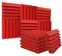 Heavyoff Pannelli Fonoassorbenti, 12 pezzi Isolamento Correzione Acustica 30x30x5cm per Podcasting, Studi di Registrazione, Uffici, rot