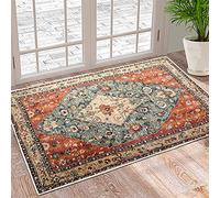 Heavyoff Zerbino Ingresso Esterno, Tappeto Ingresso Interno Lavabile Tappetino Entrata Asciugapassi Antiscivolo per Casa e Ufficio Rosso, 40x60cm