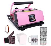 HEAXIY Macchina per Stampa a Trasferimento Termico per Tazze, Macchina per Stampa a Trasferimento Termico con Temperatura e Timer Regolabili, Regali Fai-da-Te per Acciaio Inossidabile da 11-30 Once