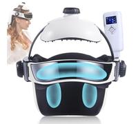 HEAXIY Massaggiatore per Testa Riscaldante Elettrico, Casco Vibrante a Pressione d'Aria per Massaggiatore per Il Relax del Cervello Cappello per Massaggio Musicale Sanitario