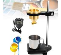 HEAXIY Viscosimetro per Vernici con Tazza di Flusso in Ottone, Tester di viscosità dei liquidi, Diametro ugello di Flusso 4 mm, Supporto Regolabile e cronometro, Tazza Ford di Flusso