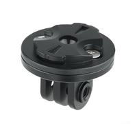 HEBEOT Adattatore in lega di alluminio per bicicletta con Action Camera 3 poli interfaccia per Garmin faro e luce reversibile sotto il supporto nero (B)