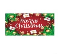 HEBEOT Bandiera per garage per decorazione natalizia per porte realizzate in tessuto di poliestere 100D di lunga durata con occhielli per una comoda esposizione sulle porte del garage (D)