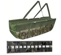 HEBEOT Borse da pesca con righello impermeabile da 30 cm, in tessuto Oxford 600D, borsa da trasporto per carpa e spigola, 117 x 42 x 36 cm