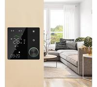 HEBEOT Controllo della temperatura WiFi, termostato intelligente WiFi con pulsante manopola per gestione WiFi telecomando vocale per app Smart Life (nero)