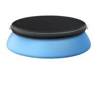 HEBEOT Copertura rotonda per piscina, in tessuto di poliestere 210D, copertura per piscina rotonda con corda elastica e due maniglie verdi riflettenti 10.38Tf