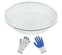 HEBEOT Grande setaccio da giardino in plastica resistente, setaccio per terreno da giardino, setaccio da giardino per compost da giardino, setaccio per secchi da 5 galloni, larghezza 30 cm x altezza 2