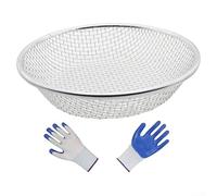 HEBEOT Grande setaccio da giardino in plastica resistente, setaccio per terreno da giardino, setaccio da giardino per compost da giardino, setaccio per secchi da 5 galloni, larghezza 30 cm x altezza