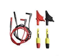 HEBEOT Kit di 6 cavi per multimetro con clip e sonde per piercing a filo, 1000 V, 20 A, rame, PVC, per test elettrici, uso automobilistico e industriale, 1 m, rosso