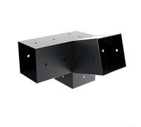 HEBEOT Kit per pergola con staffe, set di staffe per pergola con tetto inclinato, staffe di montaggio a parete, kit di staffe di estensione per gazebo portico da 10,2 x 10,2 cm, nero (A)