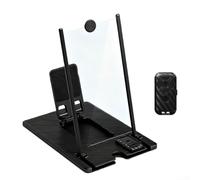 HEBEOT Lente d'ingrandimento 3D HD da 35,6 cm, con telecomando, pieghevole, portatile, per film, giochi e video, compatibile con tutti gli smartphone, colore nero