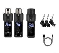 HEBEOT Microfono Wireless System, Microfono Senza Fili Con Interfaccia XLR Per Matrimoni Mobile DJ Setup E Live Venues 7.5x2.1cm(2 per Dynamic)