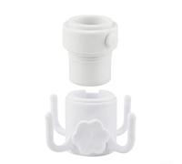 HEBEOT Ombrello per stabilizzatore, adattatore per manicotto per piscina, in plastica robusta, cuneo conico da 3,8 cm 3,4 cm, resistente al vento, base per ombrellone da giardino (bianco)