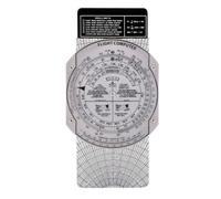 HEBEOT Pianificazione di volo E6B Circolare Diapositiva Regola Flight Computer, Scala Vettore Righello Con Vettore Vento Manuale Per Aviazione Formazione 9.05x4.72x0.19 Pollici (E6B)