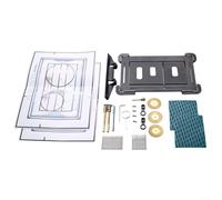 HEBEOT Piastra di azionamento per WC, piastra attuatore nera per 2 sciacquoni, piastra con pulsante per SIGMA-all, 22,2 x 14 cm