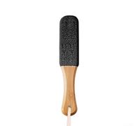HEBEOT Raspa esfoliante per pedicure, con manico in legno, 21,8 x 4,5 cm, per rimuovere calli e pelle dura, con pietra pomice e strumento di lucidatura per piedi lisci, design leggero portatile per