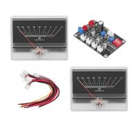 HEBEOT Set di indicatori di livello audio, VU Meter Pre Amp Indicatore di livello sonoro Set con scheda driver per fai da te Home Audio e modifica audio auto
