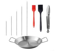 HEBEOT Set di spiedini verticali in acciaio inox per grill e forno, con punte regolabili da 15,2 a 35,5 cm, resistenti per alimenti, con giroscopio, per tacos Al Pastor Sh(2)