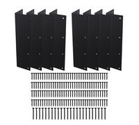 HEBEOT Staffe angolari rialzate per aiuole da giardino, alte 28 cm, in lega di acciaio inossidabile, connettori in metallo con viti di dislocazione, design a doppia fila per edifici da 20 a 24 (8