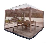 HEBEOT Tenda a vela per esterni, 300 x 300 cm, con tubo dell'acqua ponderato, per giardino, cortile, spiaggia o campeggio, elegante zanzariera dal design aggiunge C (ambra)
