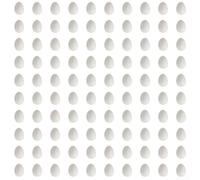HEBEOT Uova finte di piccione realistiche ponderate per allevamento di pollame, in plastica robusta, per gestire il comportamento di deposizione in loft, 4 cm, bianco, confezione da 100 (100 pezzi)