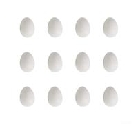 HEBEOT Uova finte di piccione realistiche ponderate per allevamento di pollame, in plastica robusta, per gestire il comportamento di deposizione in loft, 4 cm, bianco, confezione da 100 (12 pezzi)