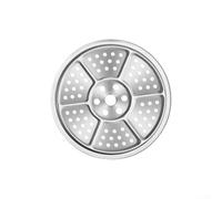 HEBEOT Vassoio rotondo per cottura a vapore in acciaio inossidabile 304, vassoio per cottura a vapore, cestino per cottura a vapore, accessorio per pentole a pressione, argenteo (21,7 cm)