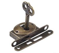 HEBEOT Vintage Serratura per armadio, antica serratura per cassetti, vecchia serratura per mobili per scrigni, scatole di legno, cassetto, armadio 5,6 cm x 2 cm (1 pezzo)