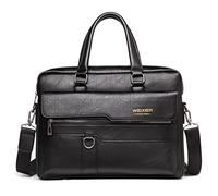 Hebetag Borsa a tracolla piccola in pelle, per uomini e donne, attività all'aperto, viaggi, affari, 20 Nero (Pu)