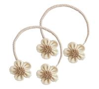 Hebillas Para Cortinas Con Flores - 2 Alzapaños Decorativos Con Flores | Alzapaños Con Lazos Giratorios, Accesorios Decorativos Para Cortinas Que No Requieren Perforación Para Instalar En El Dormitori