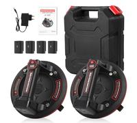 Hebitod 2 sollevatori elettrici a vuoto da 8 pollici con display digitale - Set di sollevatori a batteria con capacità di carico di 200 kg, bilanciamento automatico della pressione negativa, incluse 4