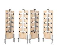Hebitod 2 Tavole per Salmone alla Fiamma, 56 x 21 x 5,5 cm, 5 Angoli, BBQ | Legno di cedro non trattato, spessore 1,5 cm, fino a 2,5 kg, bifacciale, fermaglio inox, per barbecue e braciere