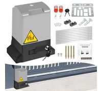 Hebitod 550W 1200 kg Motore Cancello Scorrevole Porte Scorrevoli per Operatore, con 2 Telecomandi Apriporta Automatico Operatore per Giardino Garage