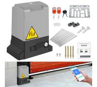 Hebitod 550W 1200 kg Motore Cancello Scorrevole Porte Scorrevoli per Operatore, con 2 Telecomandi e Smart WiFi azionamento del cancello elettrico, Kit Automazione Cancello Scorrevole